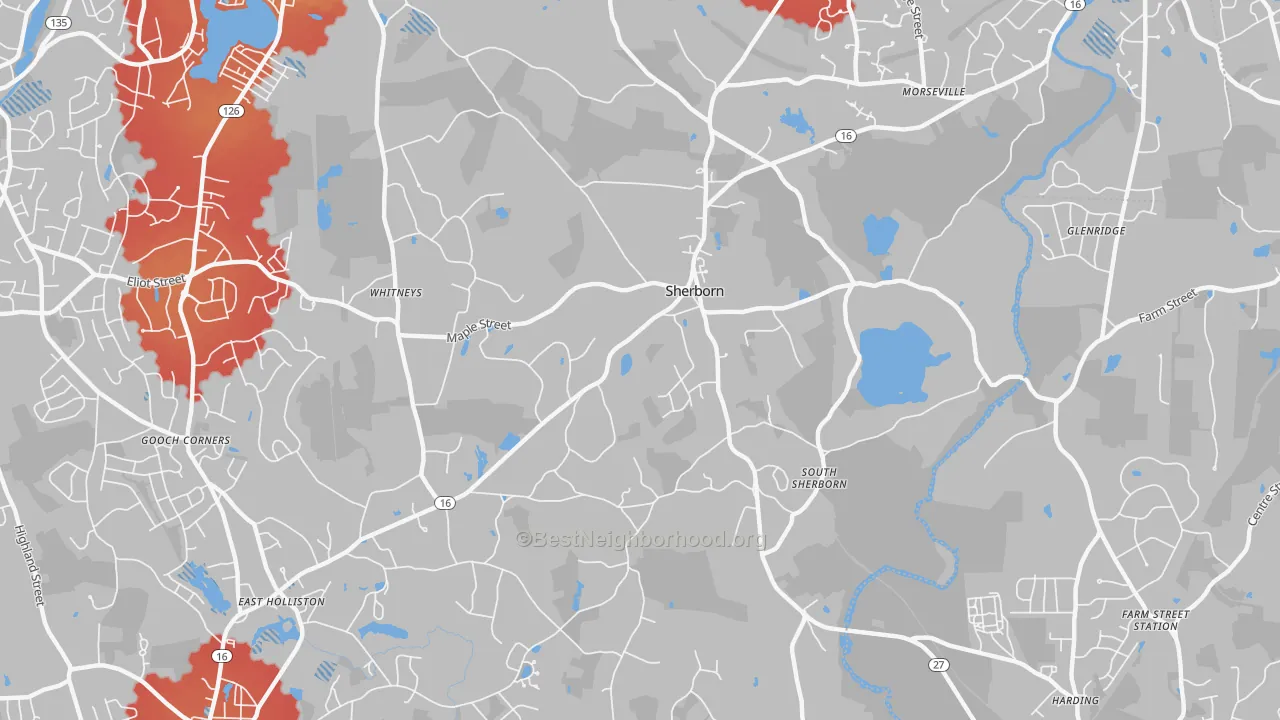Transit Grade map of Sherborn, MA