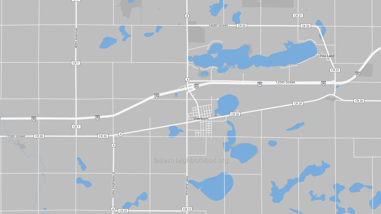 Transit Grade map of Sherburn, MN