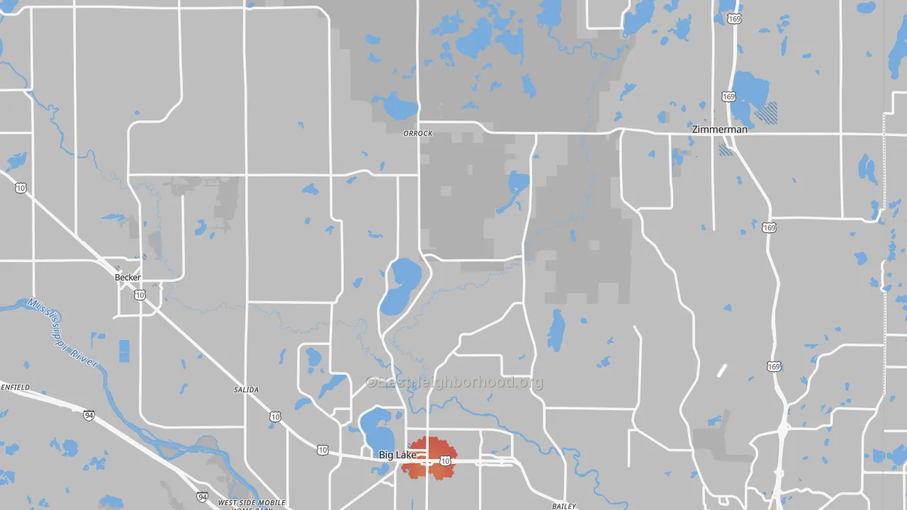 Transit Grade map of Sherburne County, MN