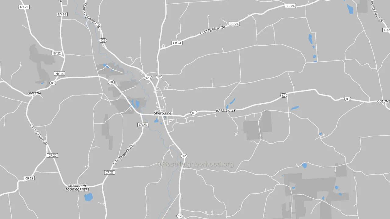 Transit Grade map of Sherburne, NY
