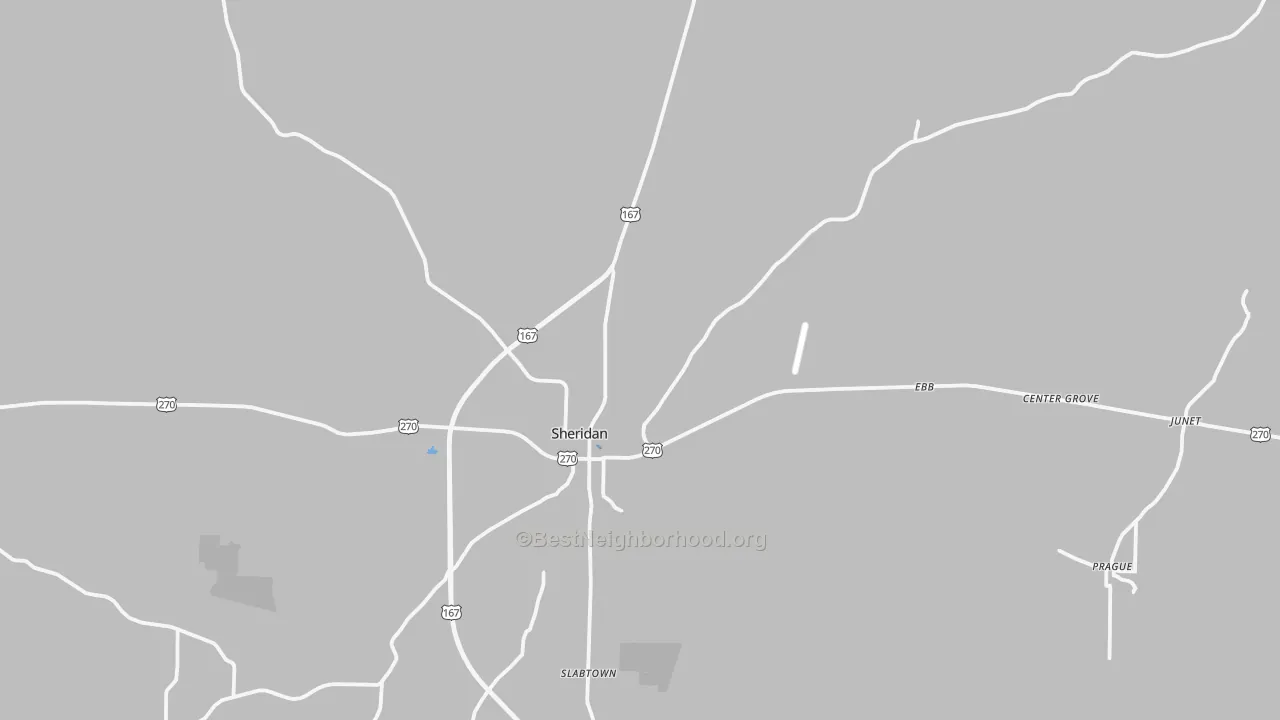 Transit Grade map of Sheridan, AR