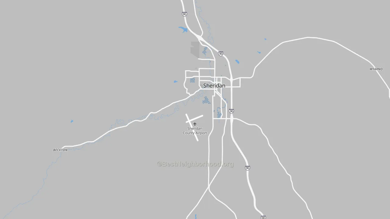 Transit Grade map of Sheridan County, WY