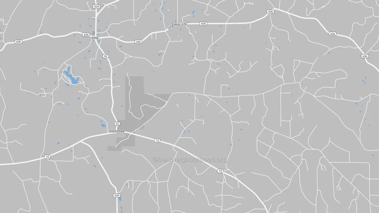 Transit Grade map of Sheridan, LA