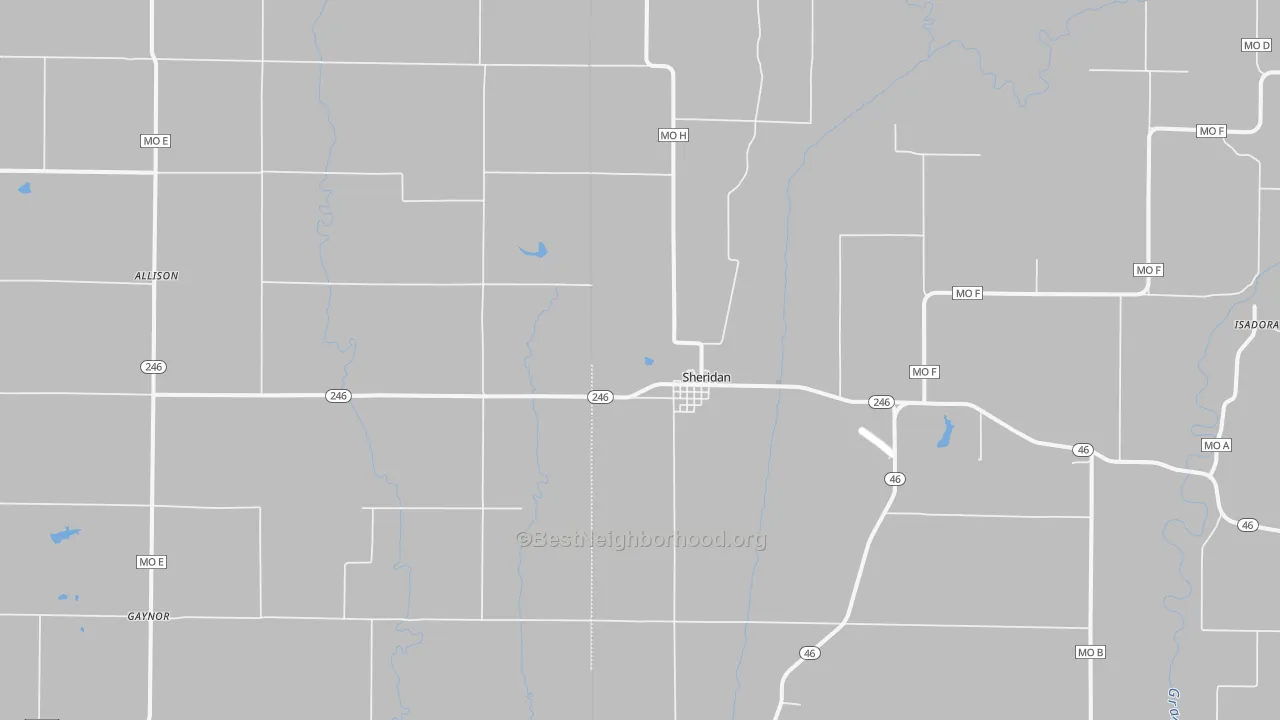 Transit Grade map of Sheridan, MO