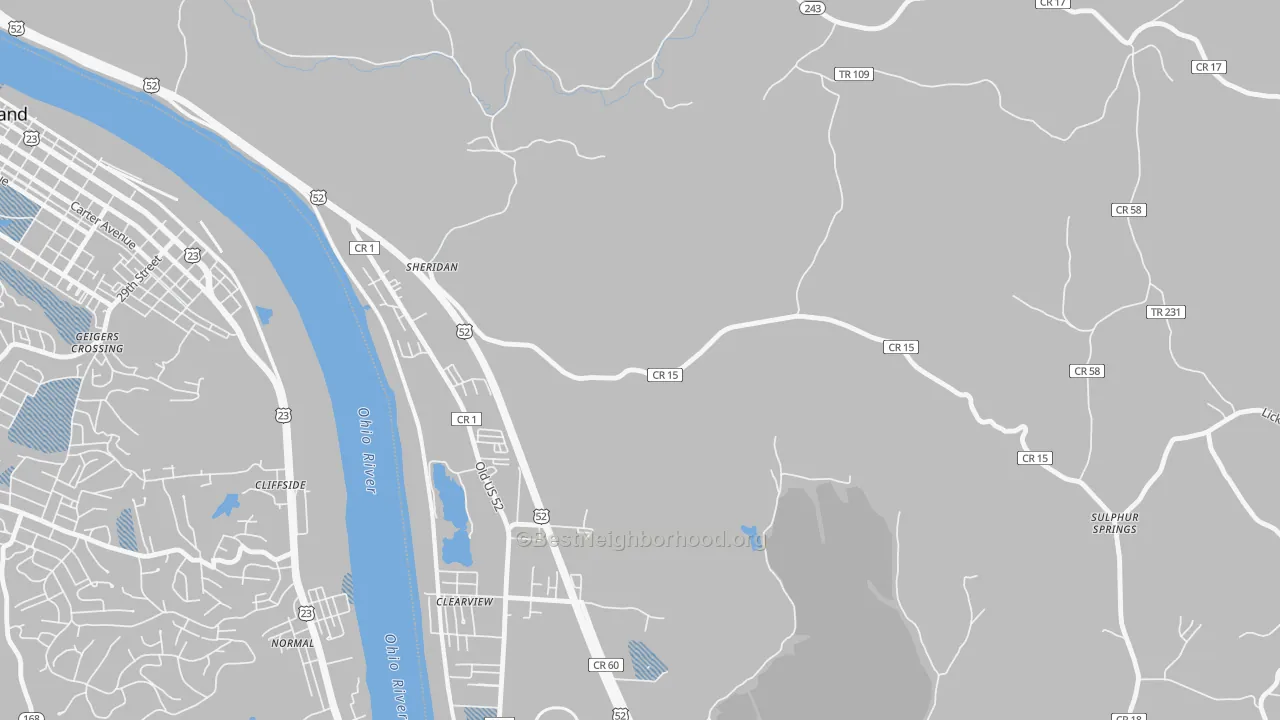 Transit Grade map of Sheridan, OH