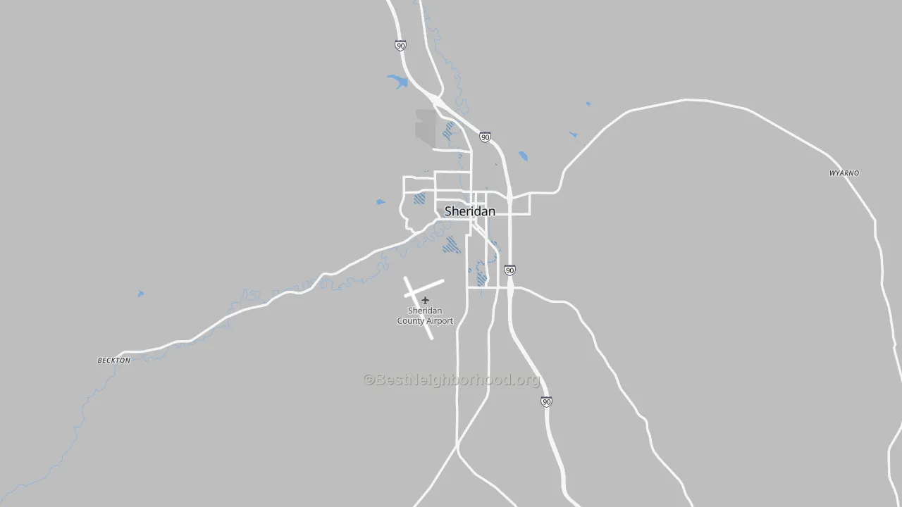 Transit Grade map of Sheridan, WY