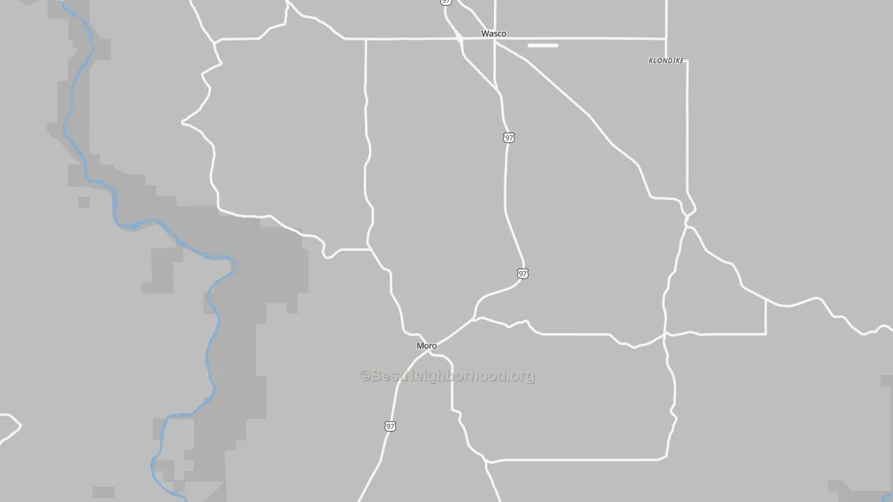 Transit Grade map of Sherman County, OR