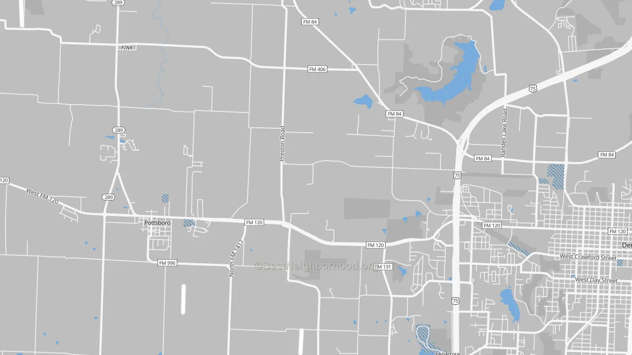 Transit Grade map of Sherman Junction, TX
