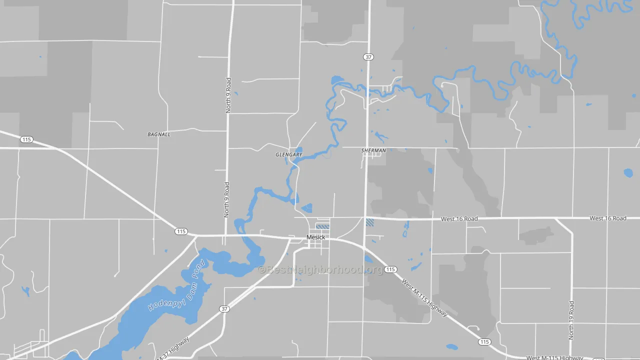 Transit Grade map of Sherman, MI