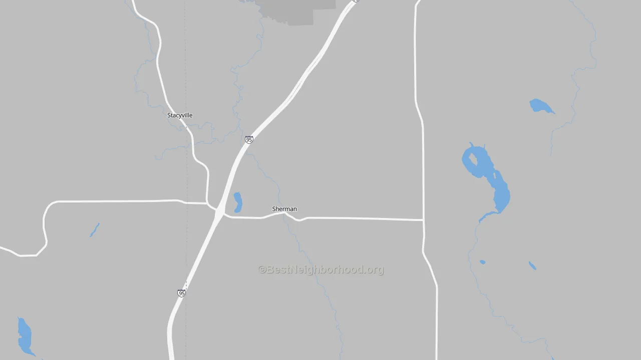 Transit Grade map of Sherman Mills, ME