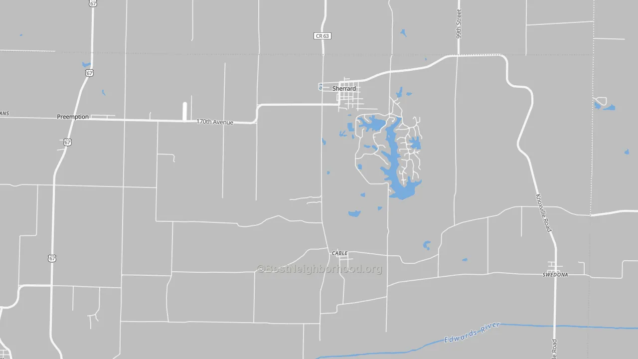 Transit Grade map of Sherrard, IL