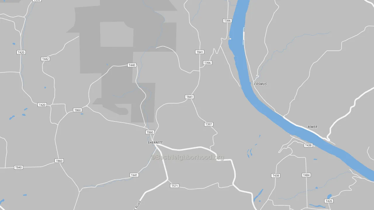 Transit Grade map of Sherrett, PA