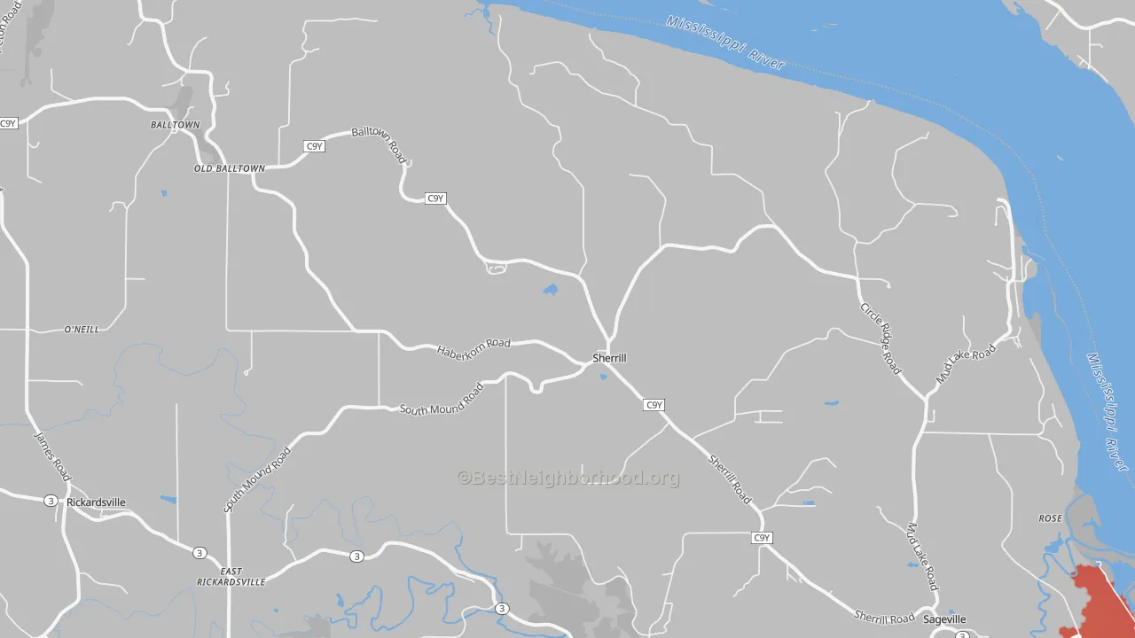 Transit Grade map of Sherrill, IA