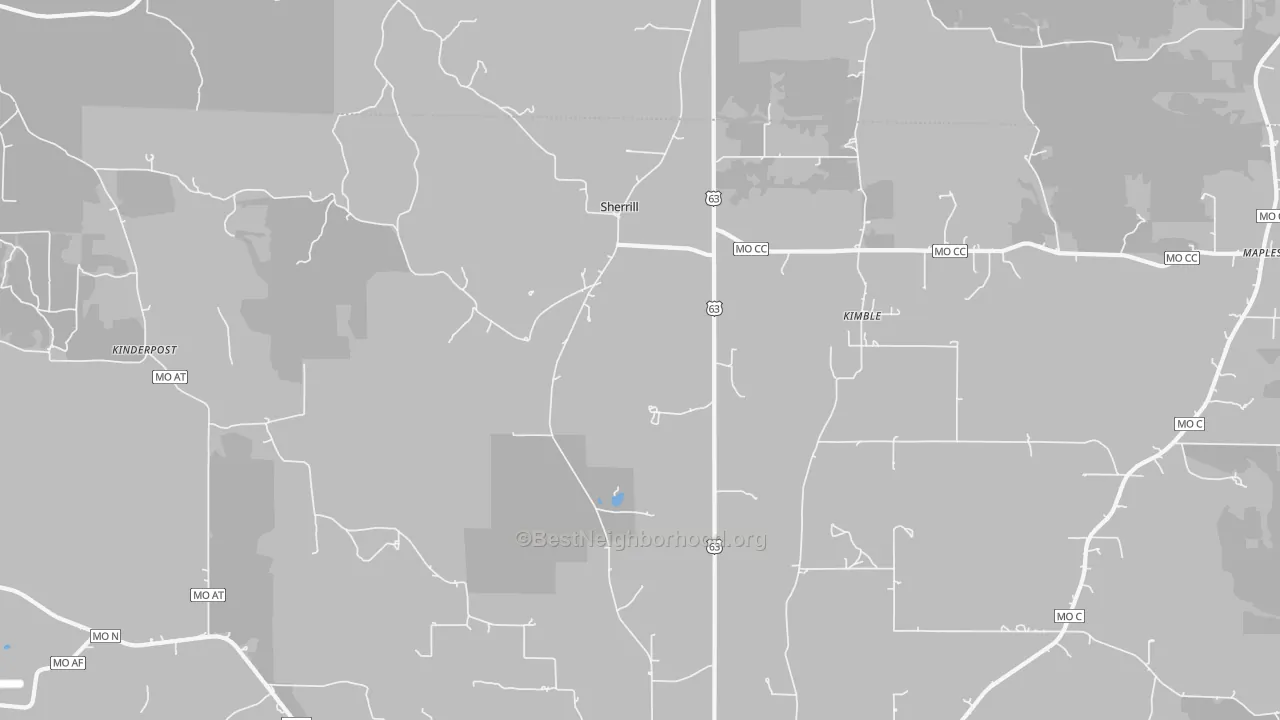 Transit Grade map of Sherrill, MO