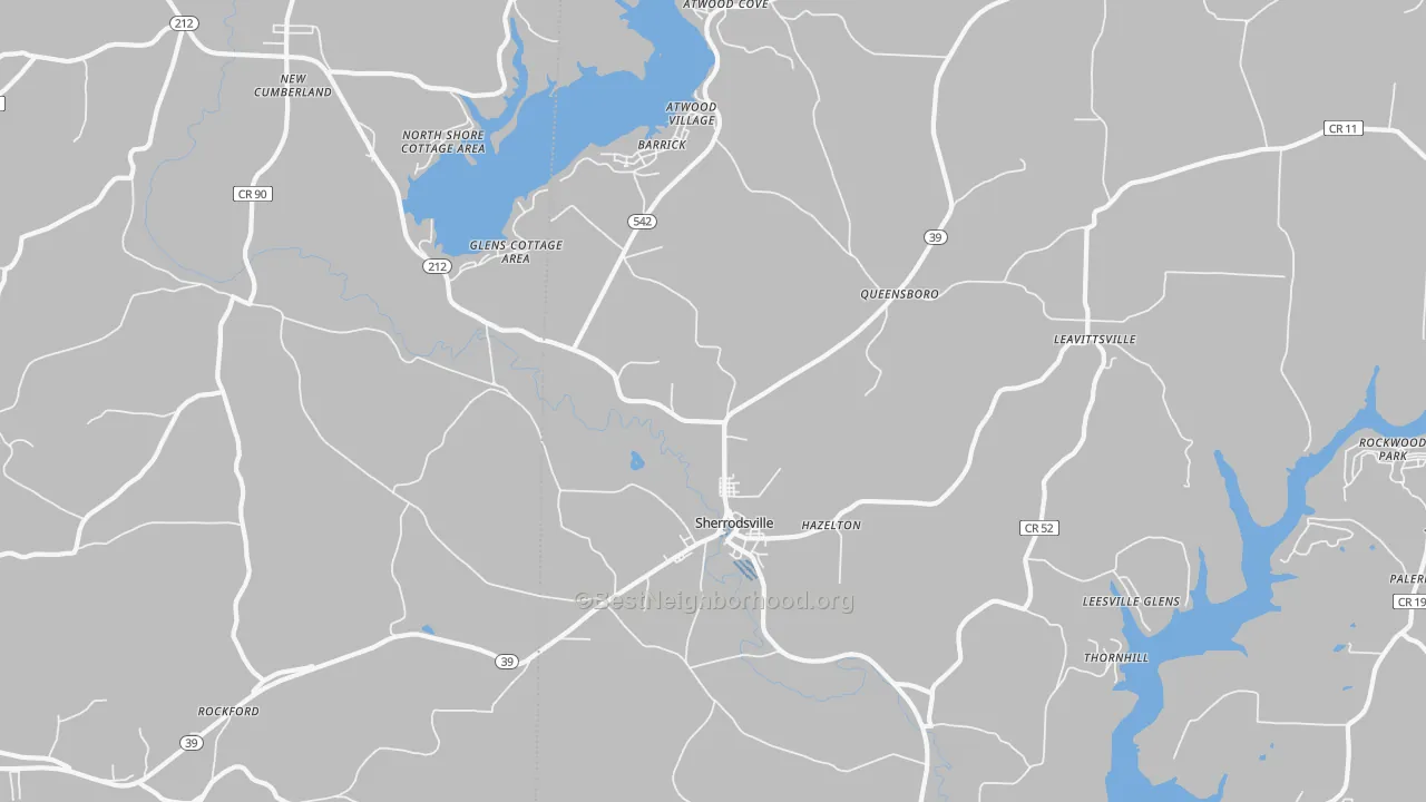 Transit Grade map of Sherrodsville, OH