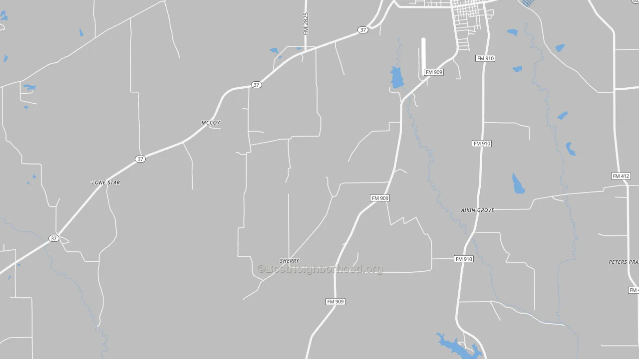 Transit Grade map of Sherry, TX