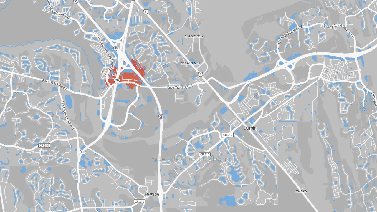 Transit Grade map of Sherwood Forest, FL