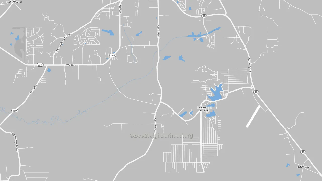 Transit Grade map of Sherwood Forest, MS