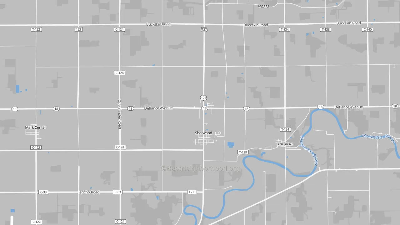 Transit Grade map of Sherwood, OH