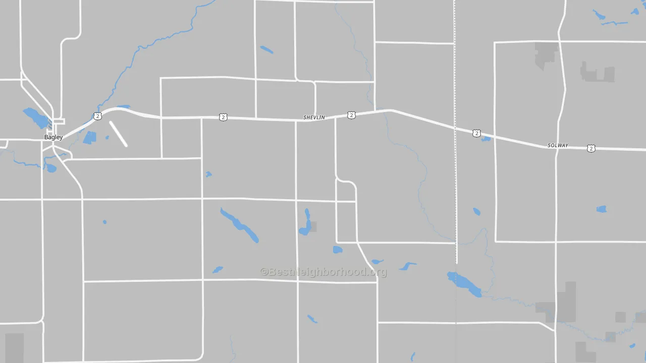 Transit Grade map of Shevlin, MN