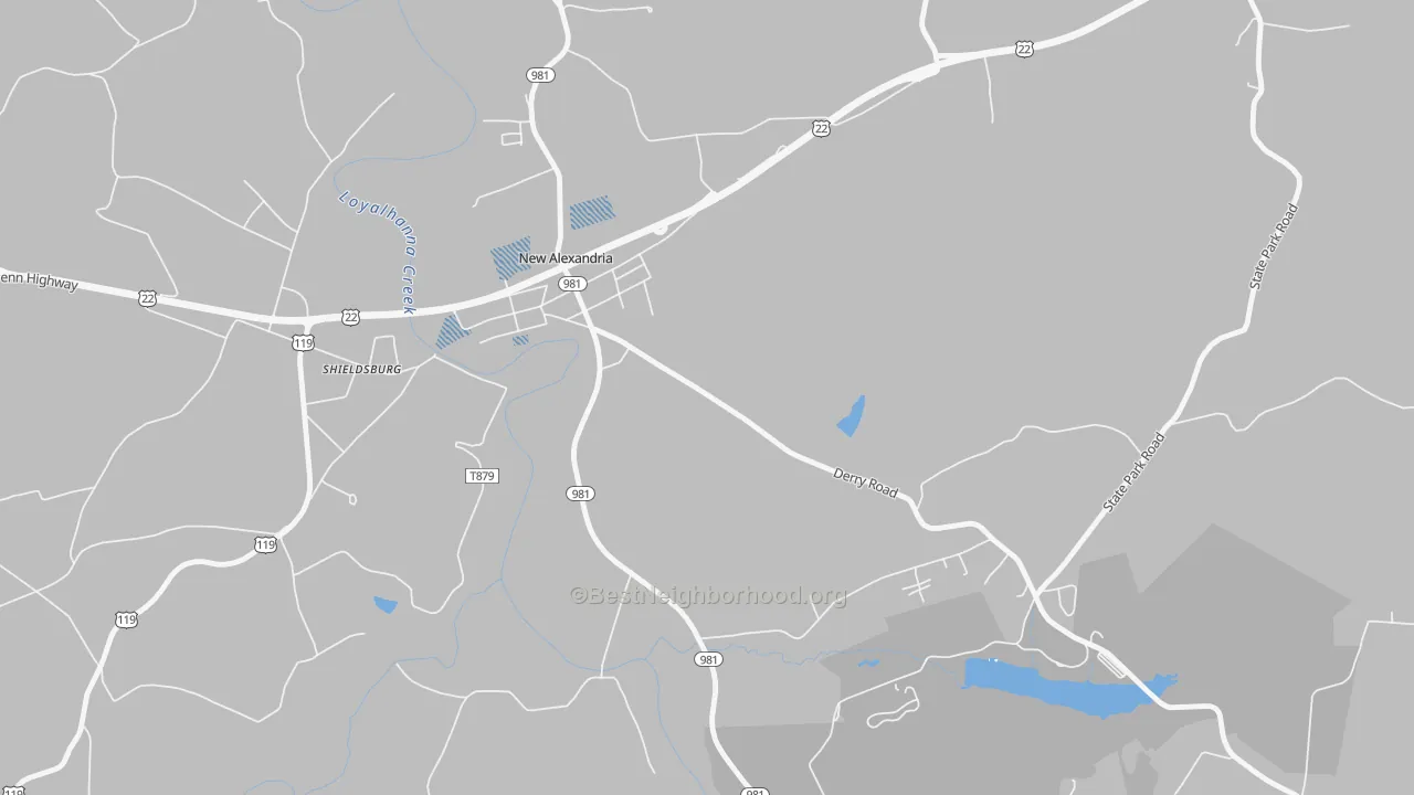 Transit Grade map of Shieldsburg, PA
