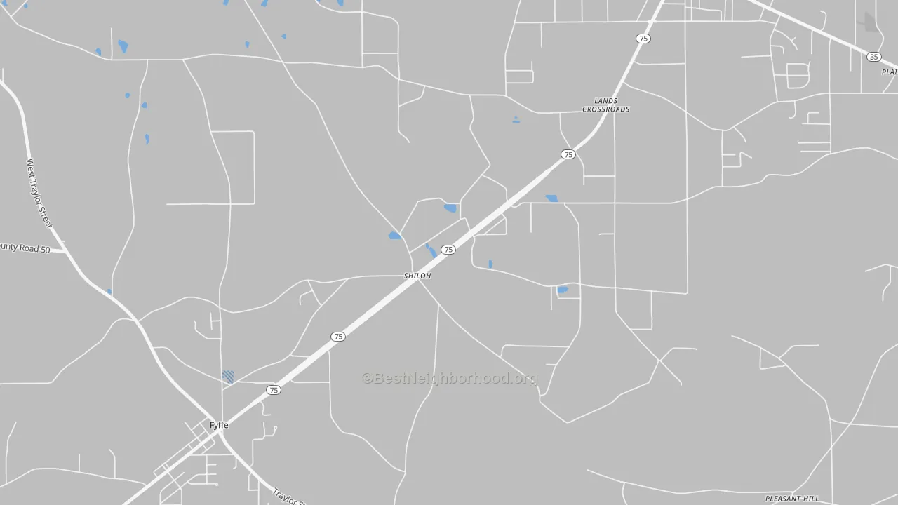 Transit Grade map of Shiloh, AL
