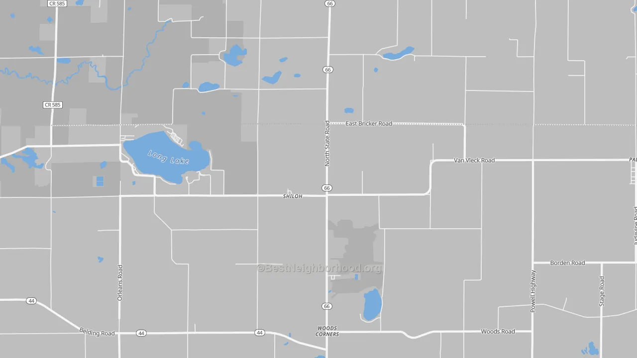 Transit Grade map of Shiloh, MI