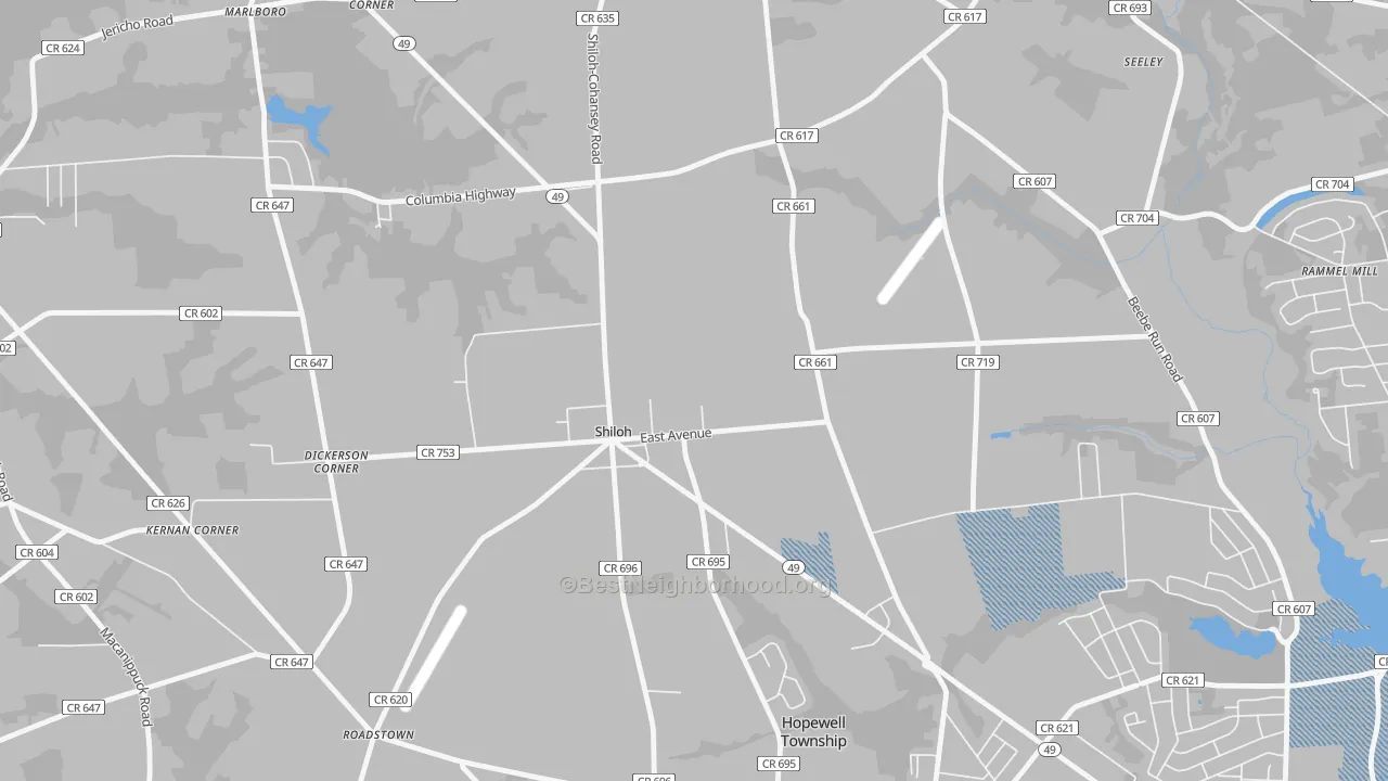 Transit Grade map of Shiloh, NJ