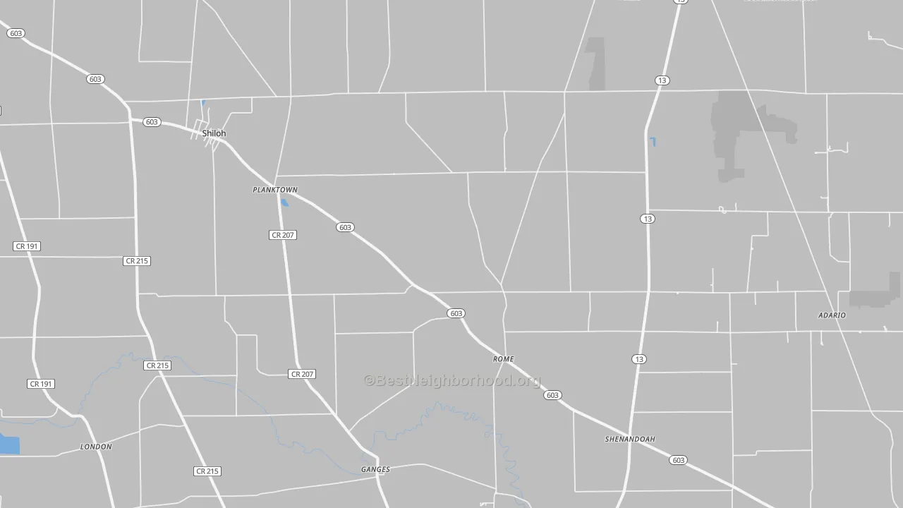 Transit Grade map of Shiloh, OH