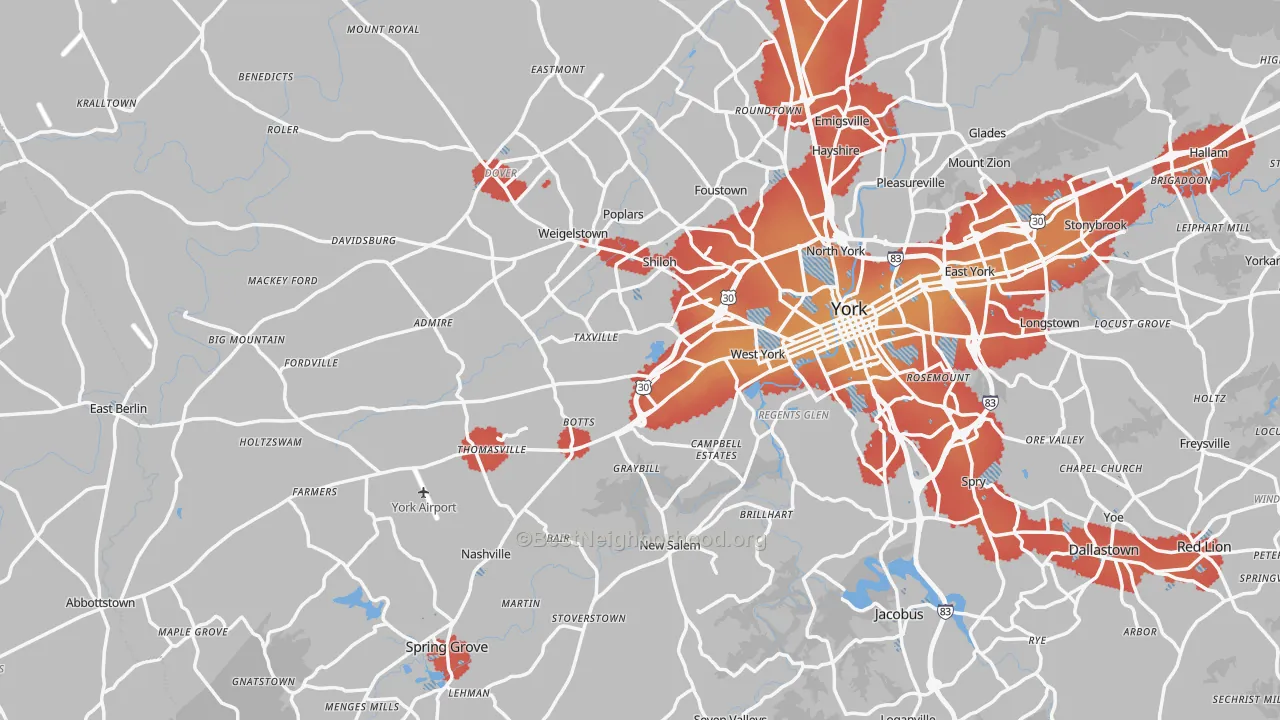 Transit Grade map of Shiloh, PA