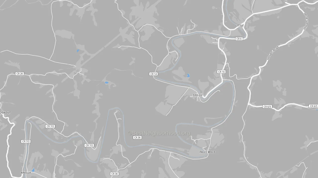Transit Grade map of Shiloh, WV