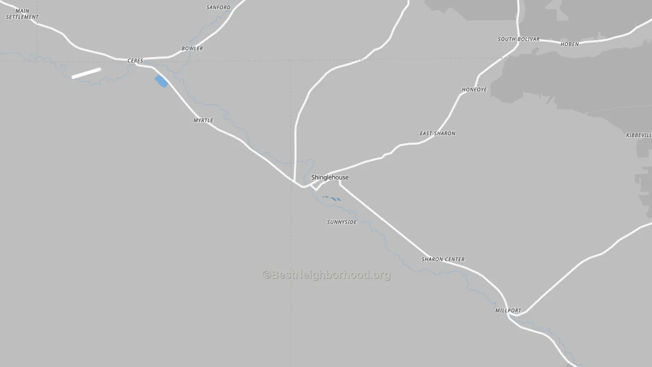 Transit Grade map of Shinglehouse, PA
