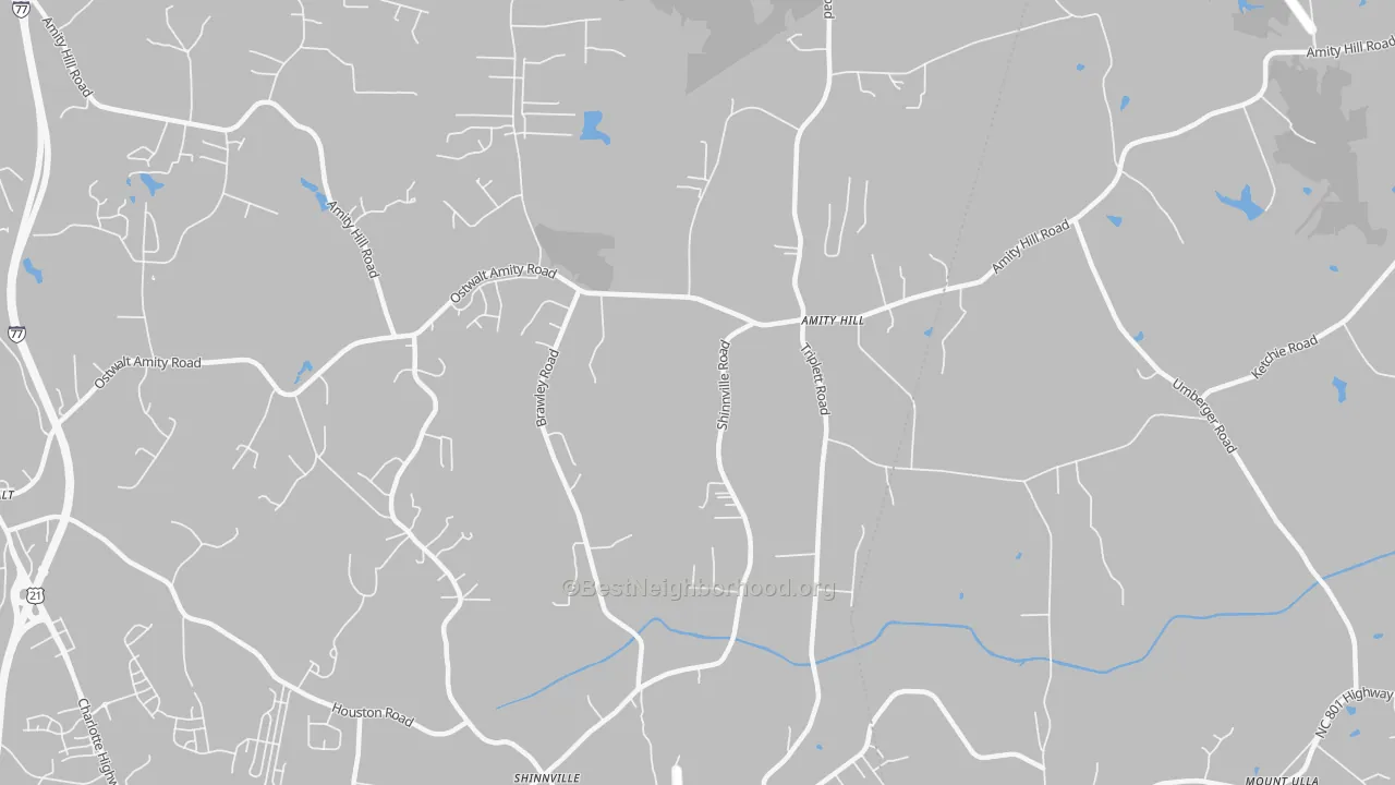 Transit Grade map of Shinnville, NC