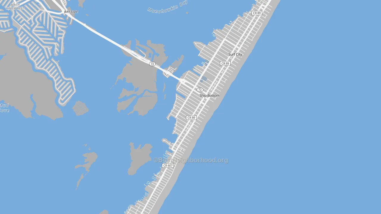 Transit Grade map of Ship Bottom, NJ