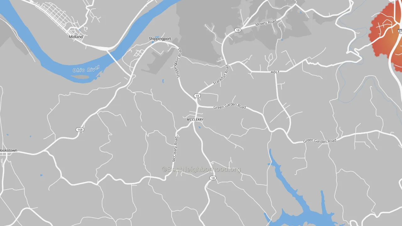 Transit Grade map of Shippingport, PA
