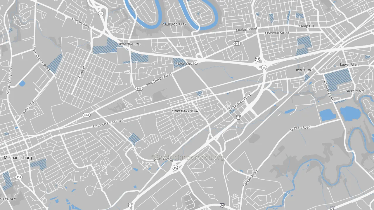 Transit Grade map of Shiremanstown, PA
