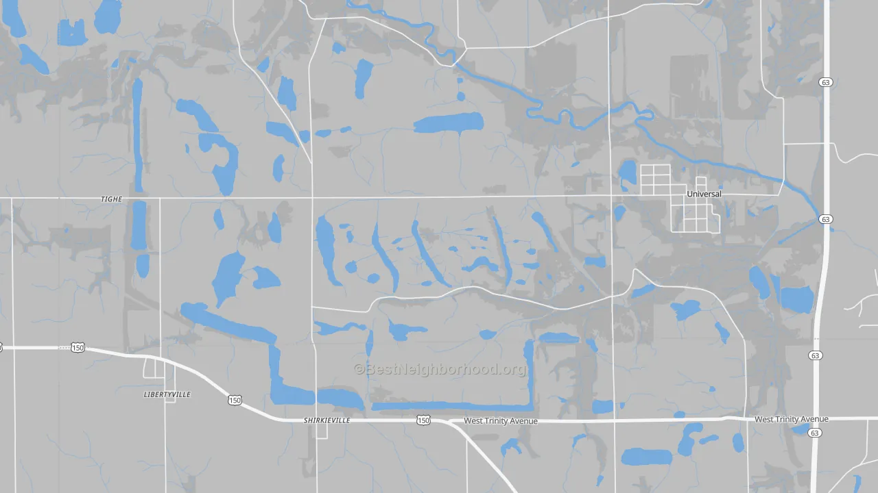 Transit Grade map of Shirkieville, IN