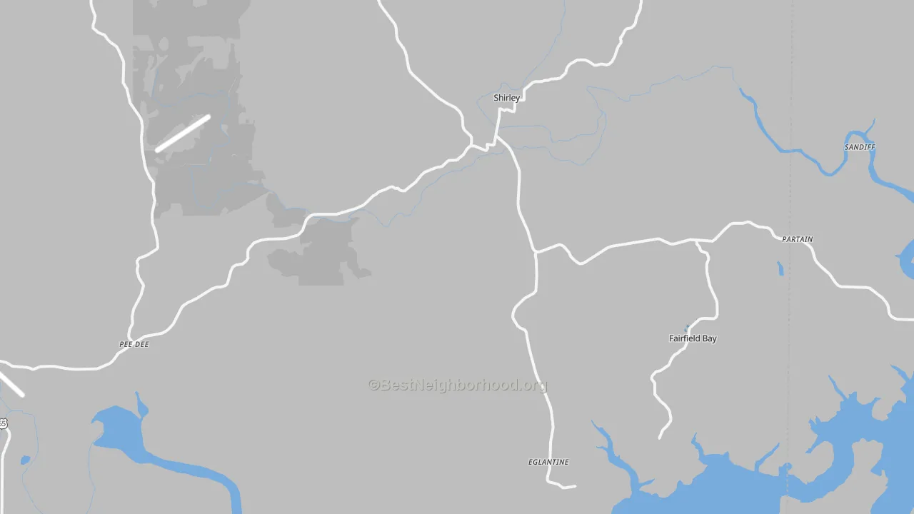 Transit Grade map of Shirley, AR