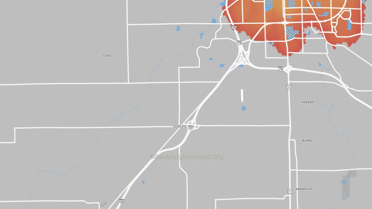 Transit Grade map of Shirley, IL