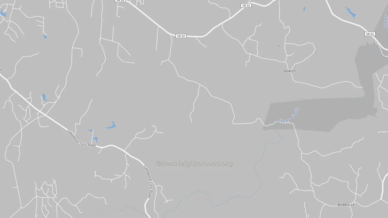 Transit Grade map of Shirley, TN