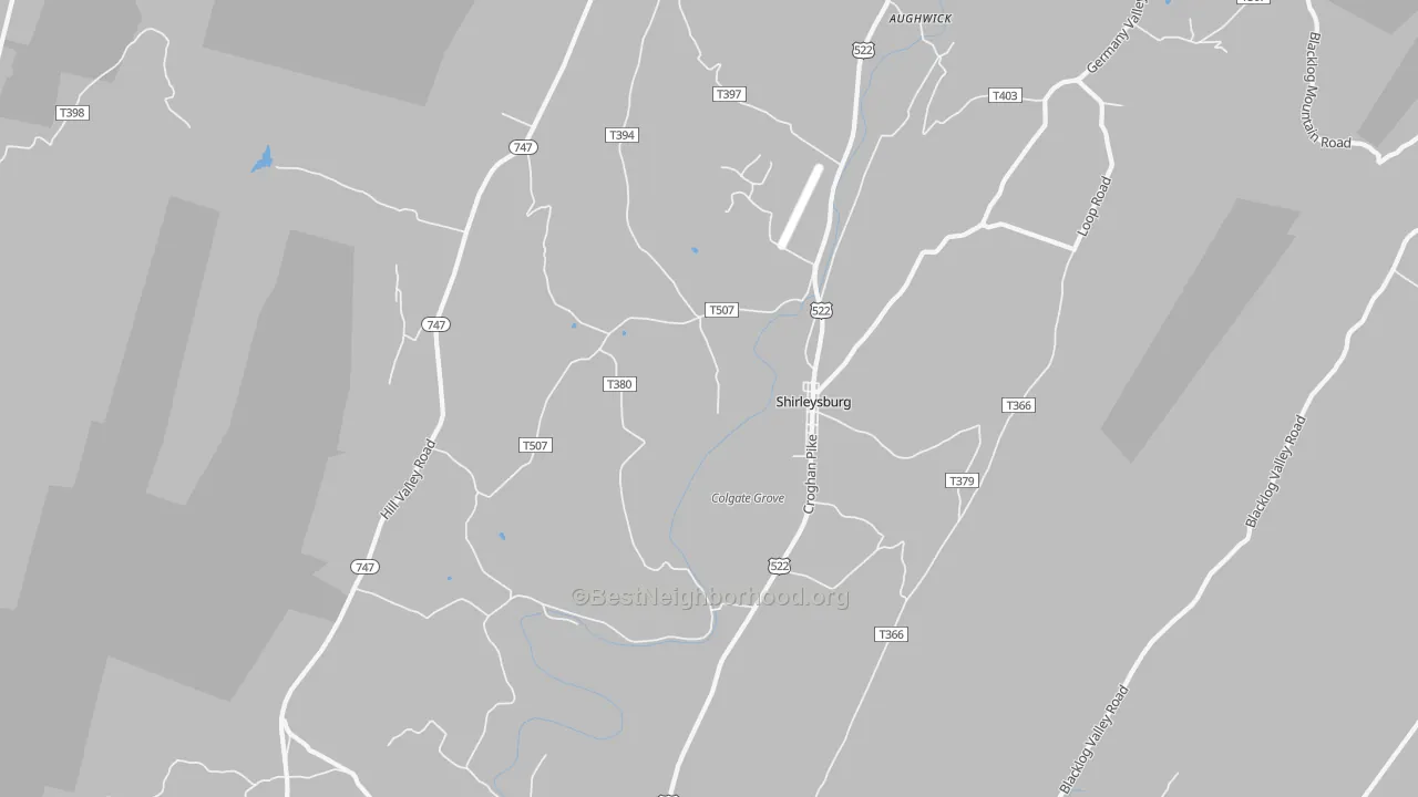 Transit Grade map of Shirleysburg, PA