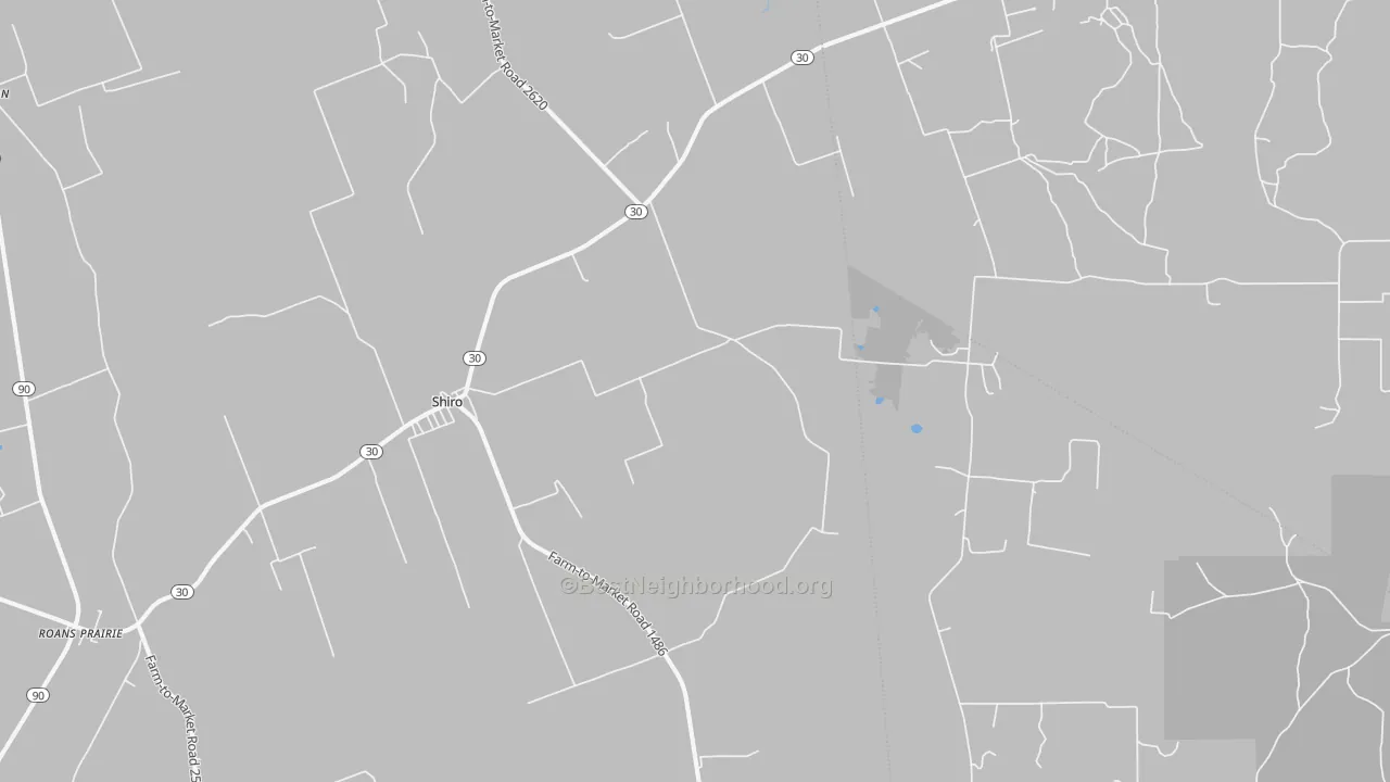 Transit Grade map of Shiro, TX