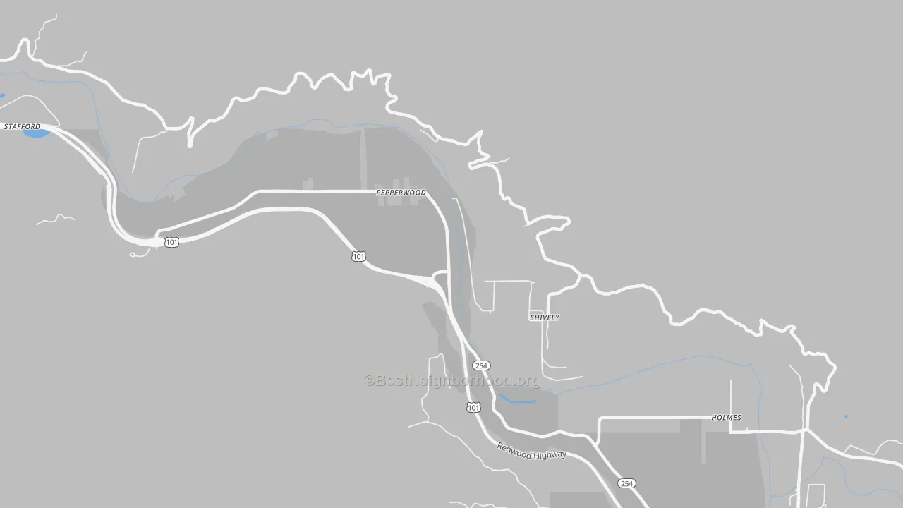 Transit Grade map of Shively, CA