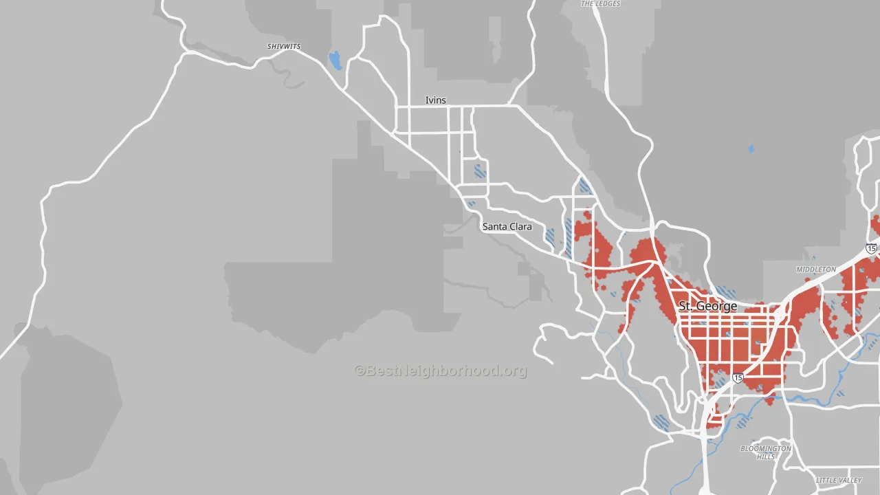 Transit Grade map of Shivwits, UT