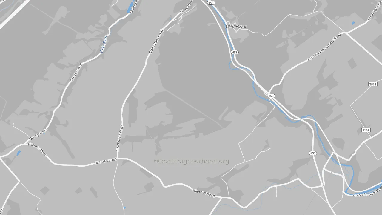 Transit Grade map of Shoenberger, PA