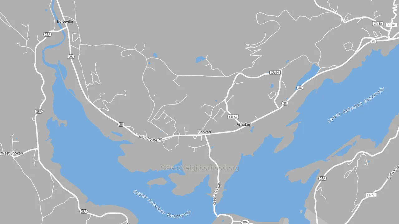Transit Grade map of Shokan, NY