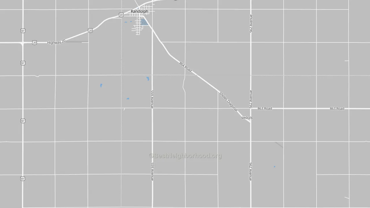 Transit Grade map of Sholes, NE
