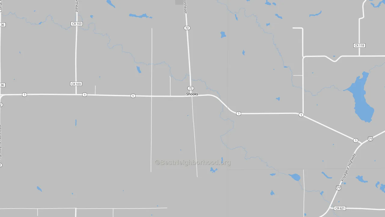 Transit Grade map of Shooks, MN