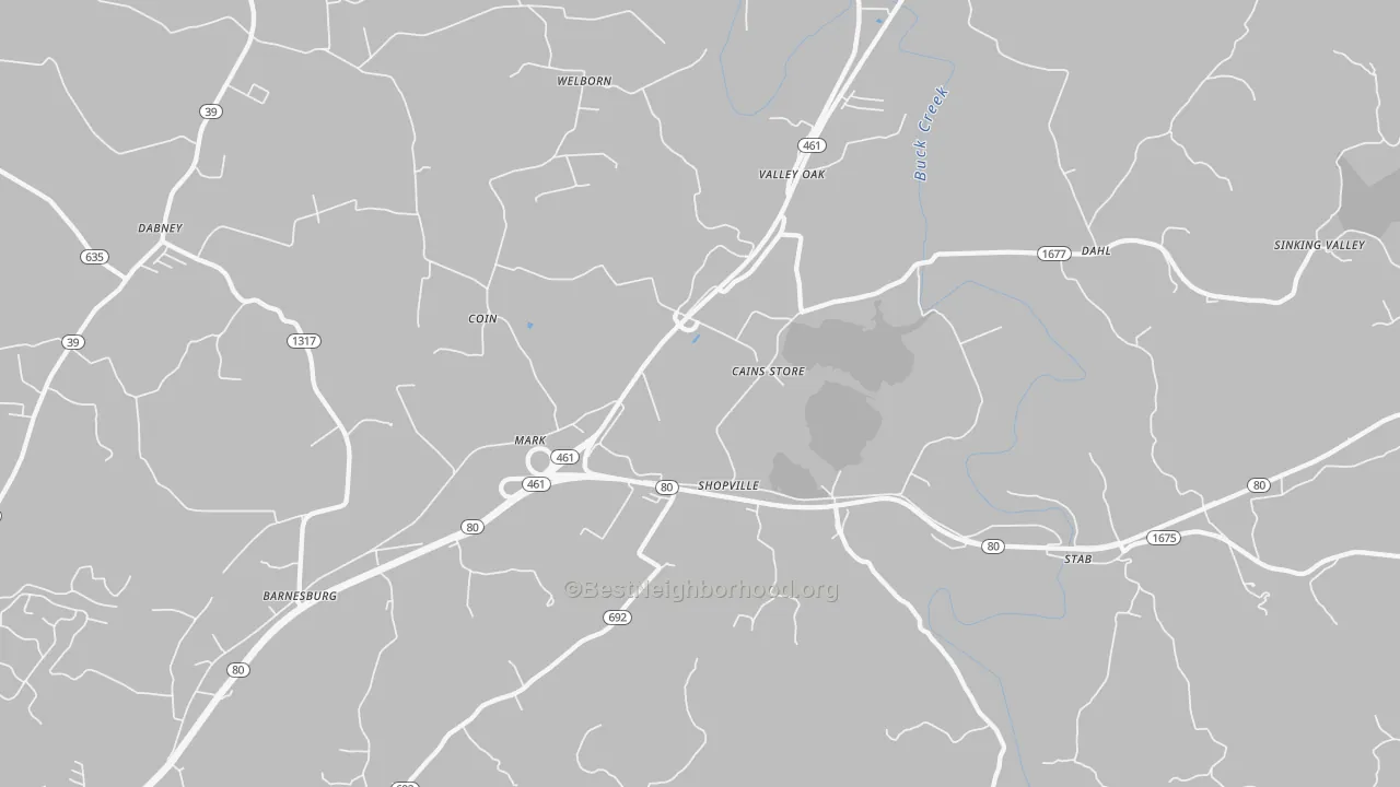 Transit Grade map of Shopville, KY