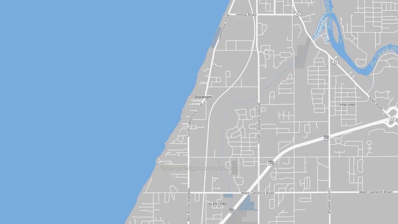 Transit Grade map of Shoreham, MI